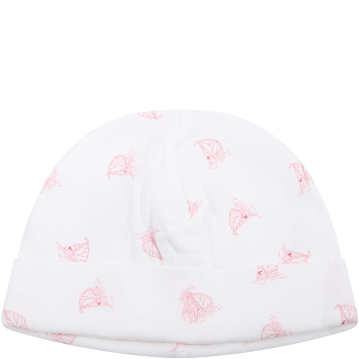Ralph Lauren White Hat For Babygirl With Iconic Pony