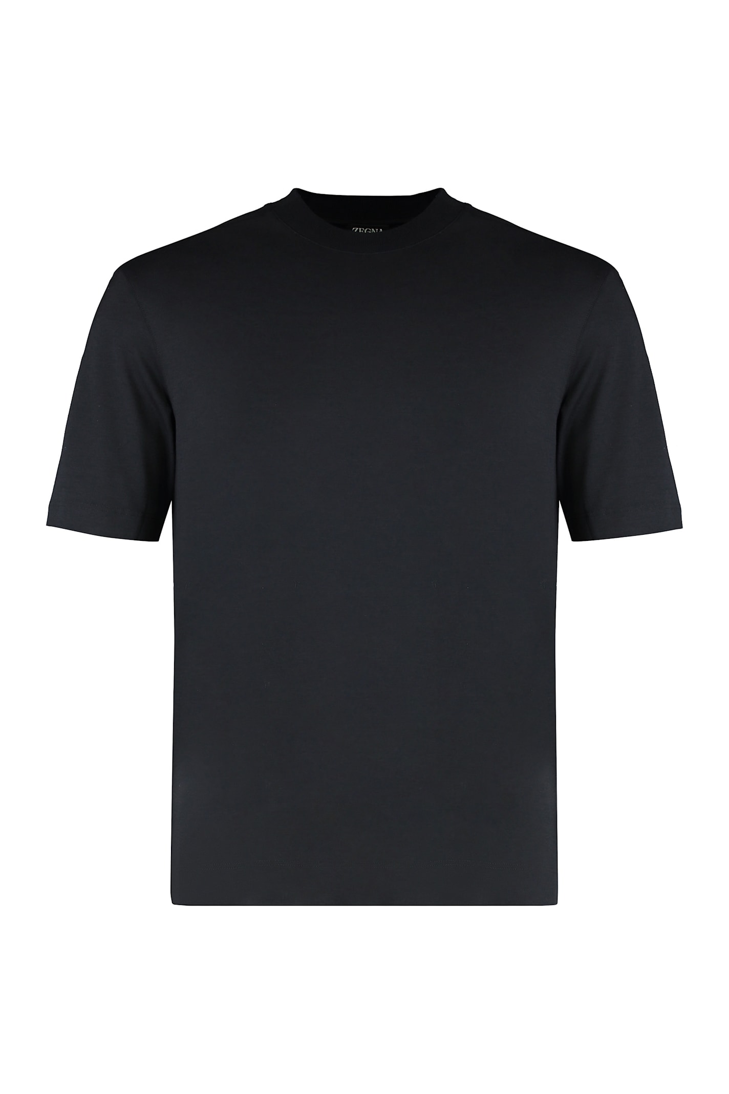 Zegna Luxurious Cotton Silk Blend T-shirt In Black