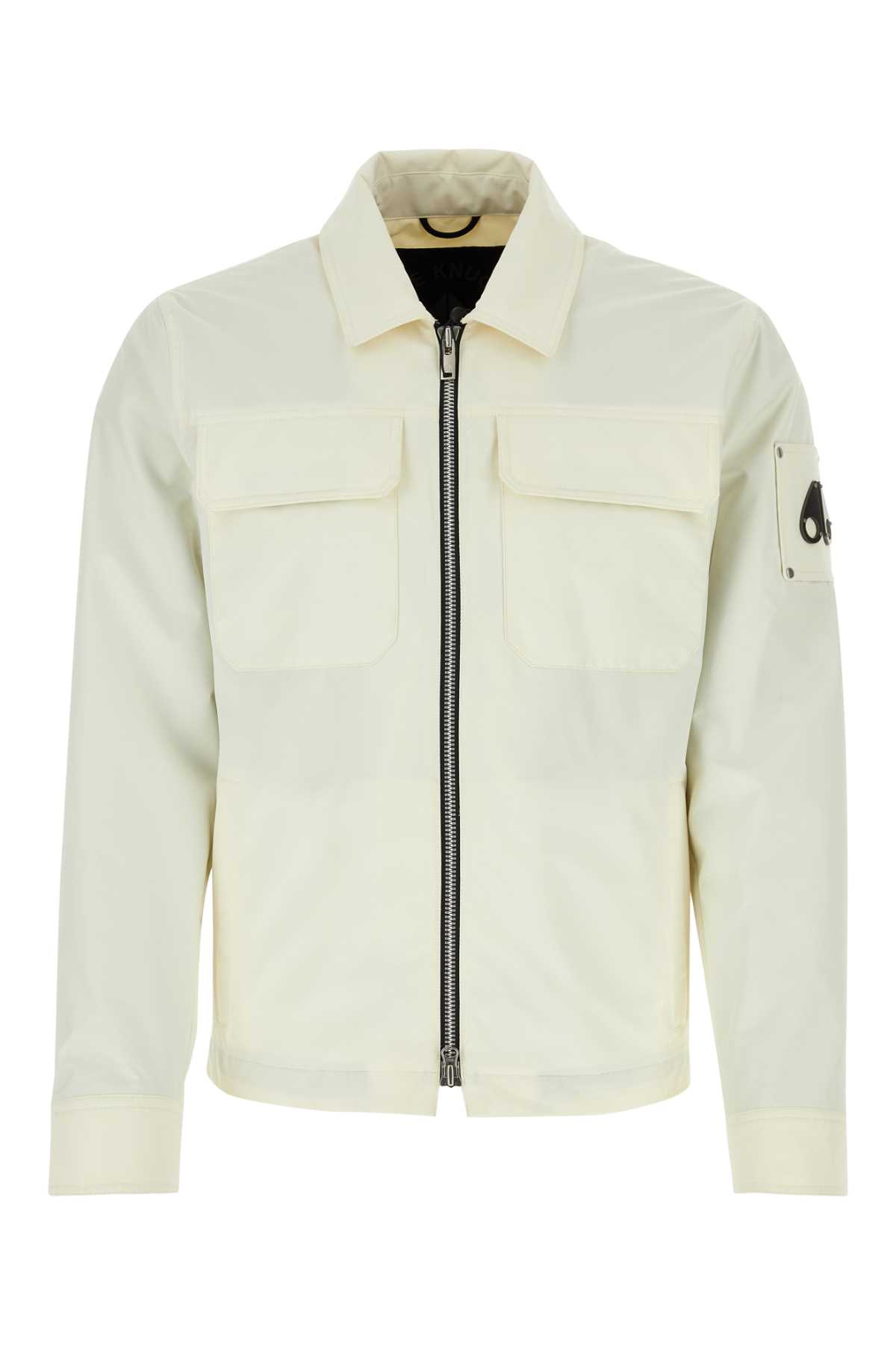 Shop Moose Knuckles Ivory Polyester Jacket In Plaster