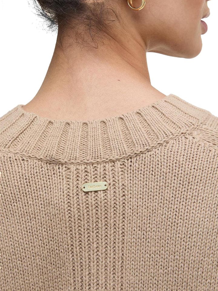 Barbour Sophia Knitted Jumper In Brown