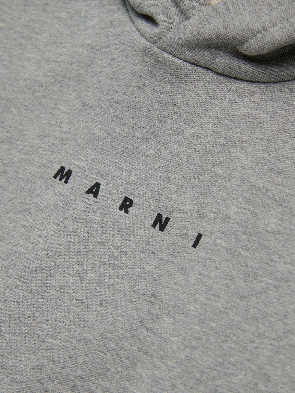 Marni Kids Gray Long-sleeved Hoodie In Gray
