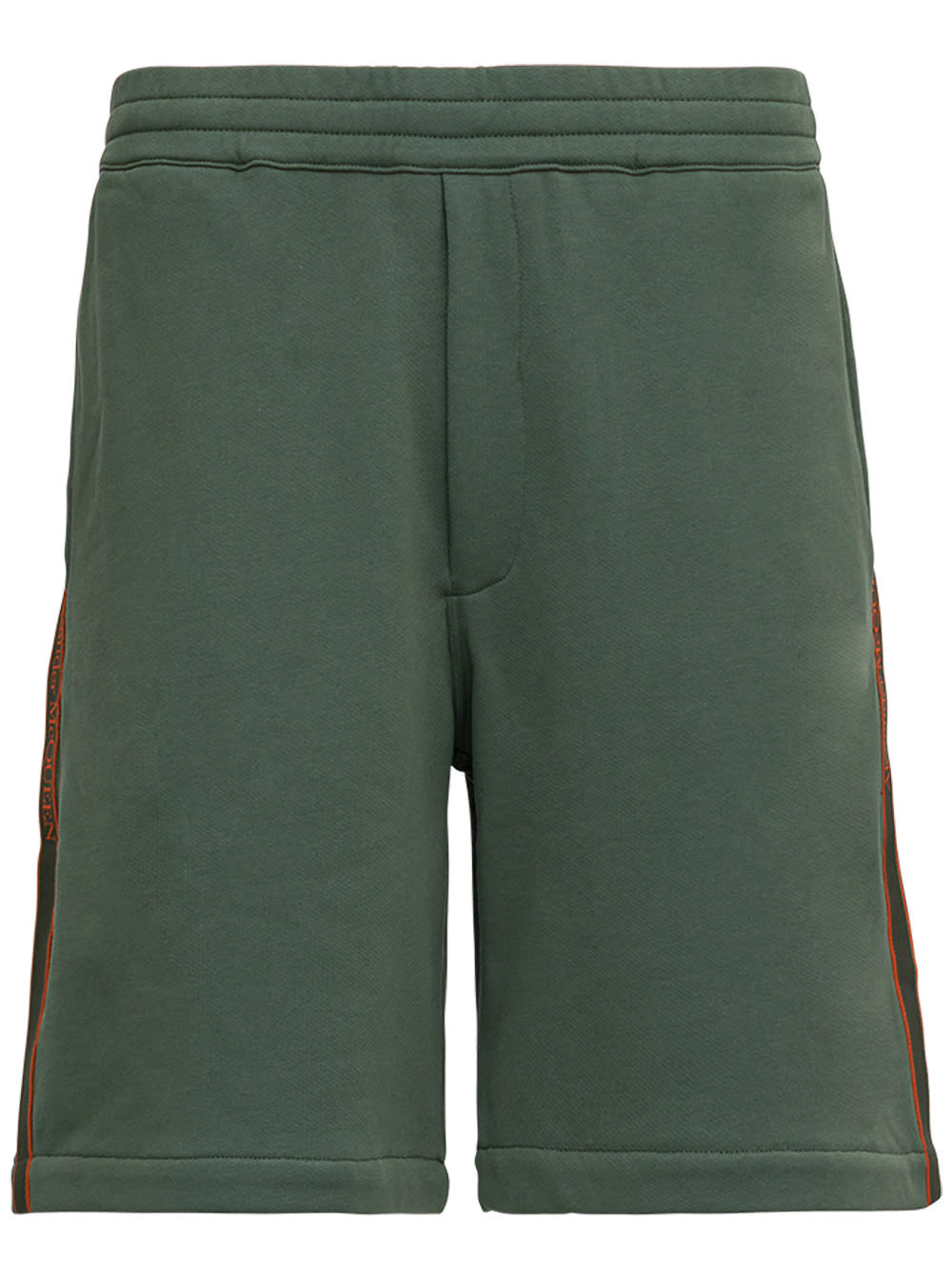 Alexander McQueen Green Cotton Shorts With Logo