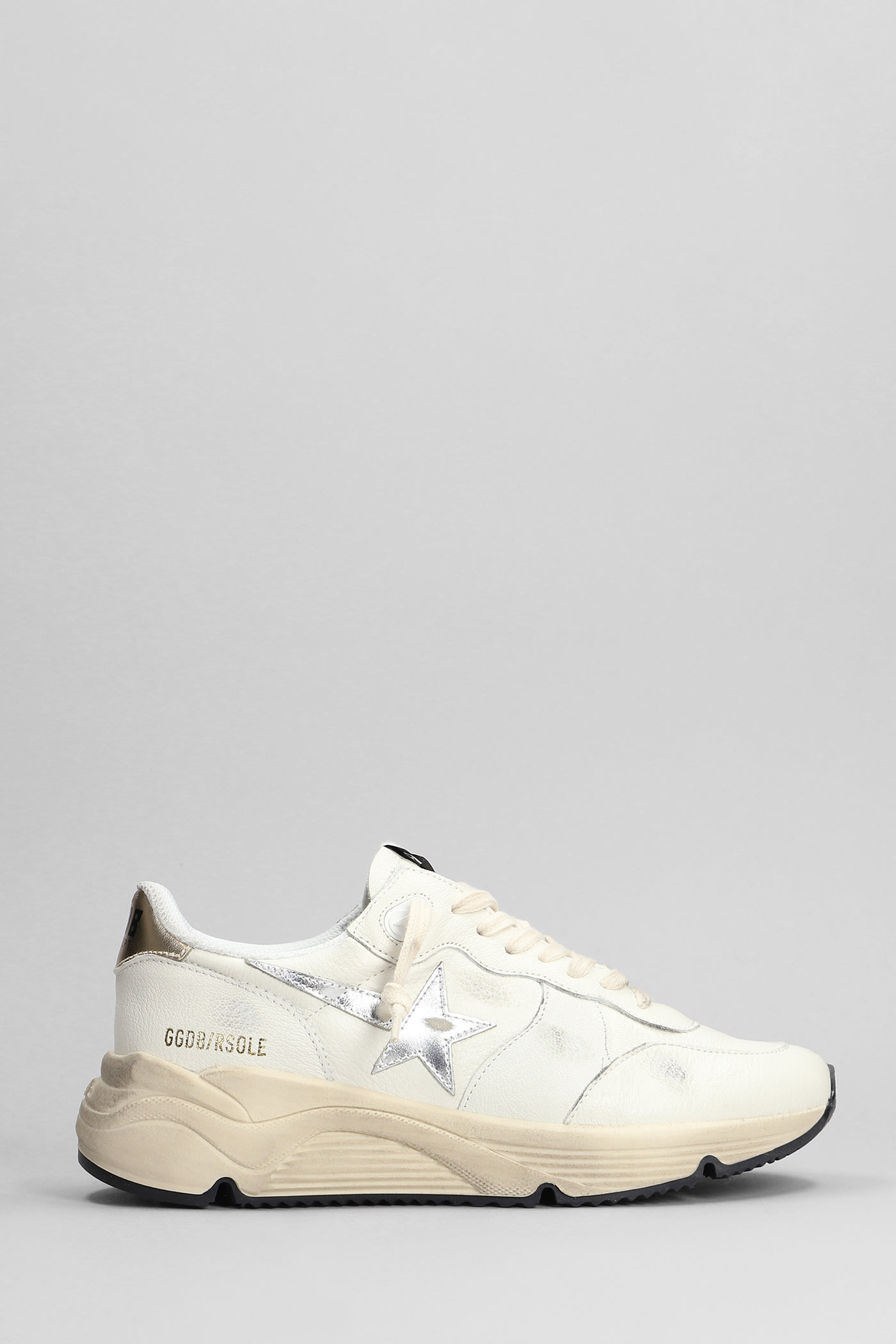 Golden Goose Running Sneakers In White Leather