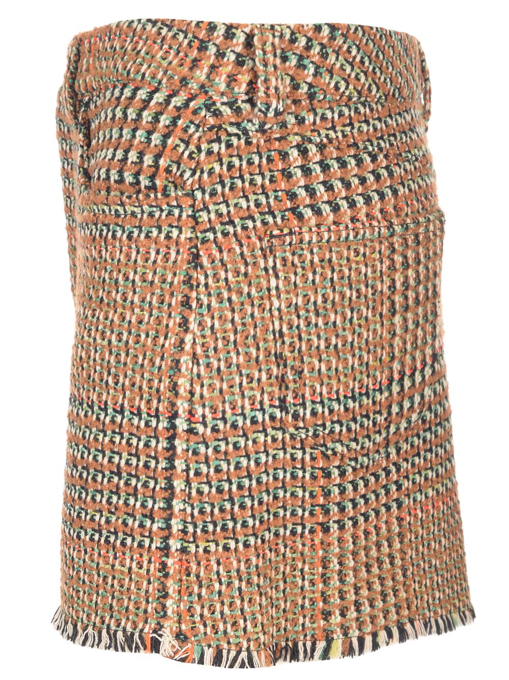 Stella Mccartney Wool Tweed Mini Skirt In Camel