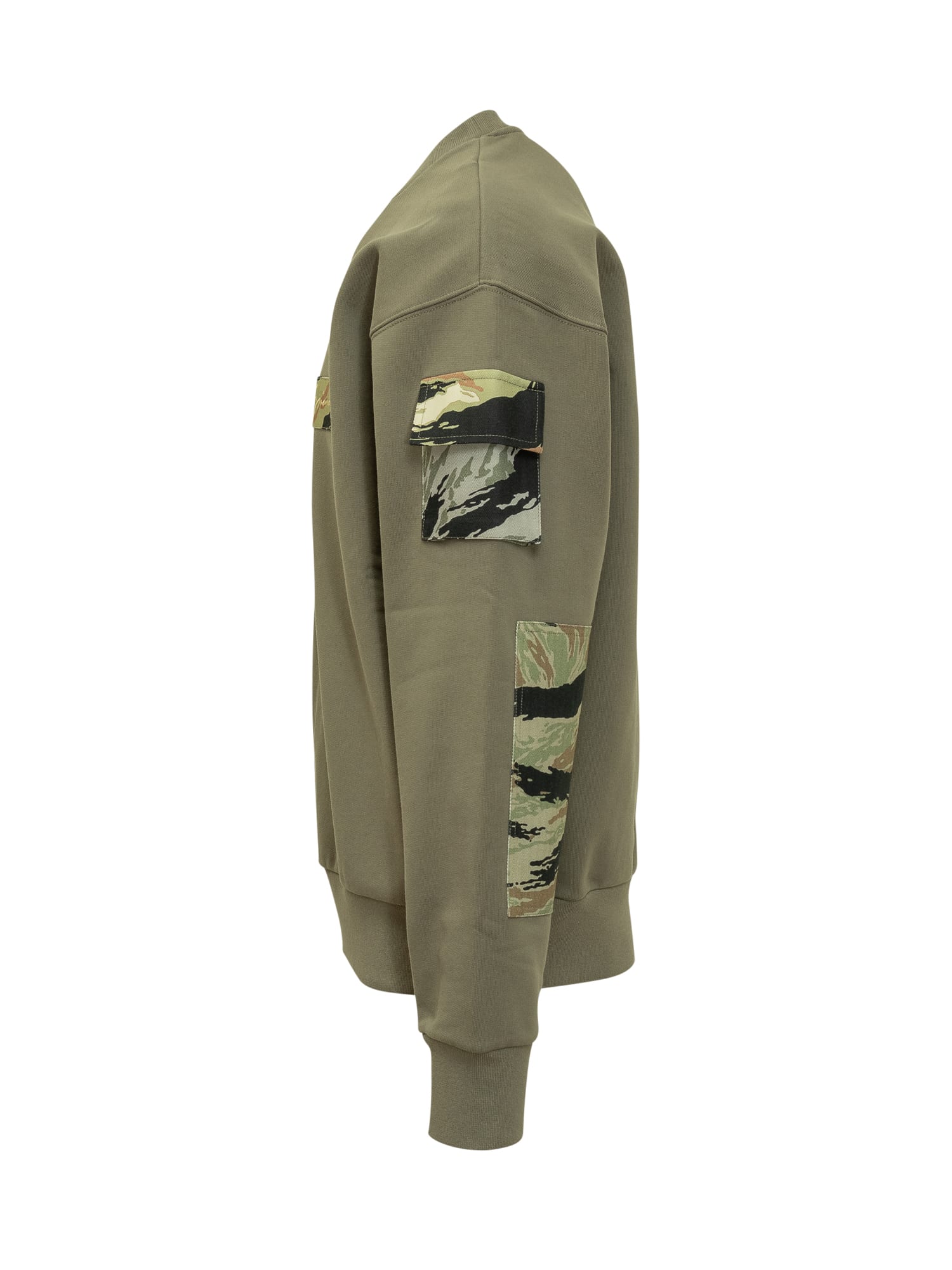 Givenchy Sweatshirt In Fleece With Camo Patches