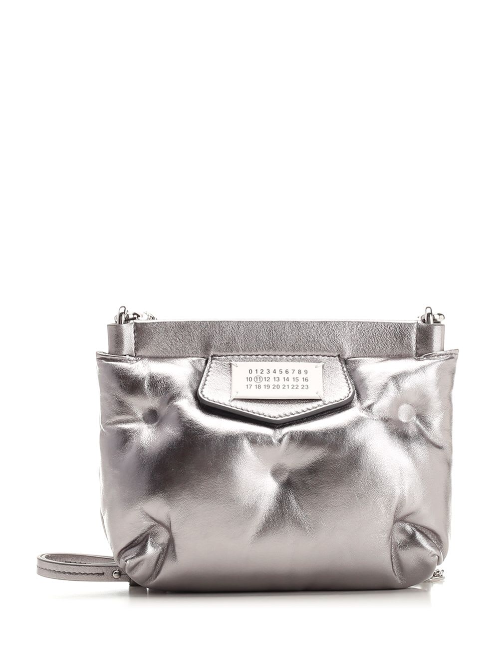 Shop Maison Margiela Glam Slam Mini Shoulder Bag In Silver