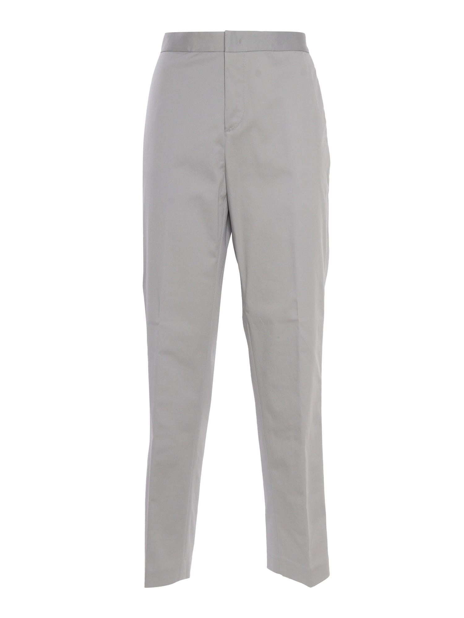 Shop Fabiana Filippi Elegant Gray Trousers In Grey