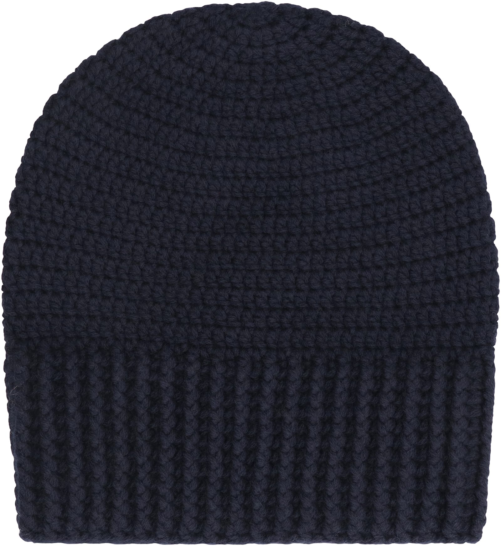 Malo Crochet-knit Beanie In Black
