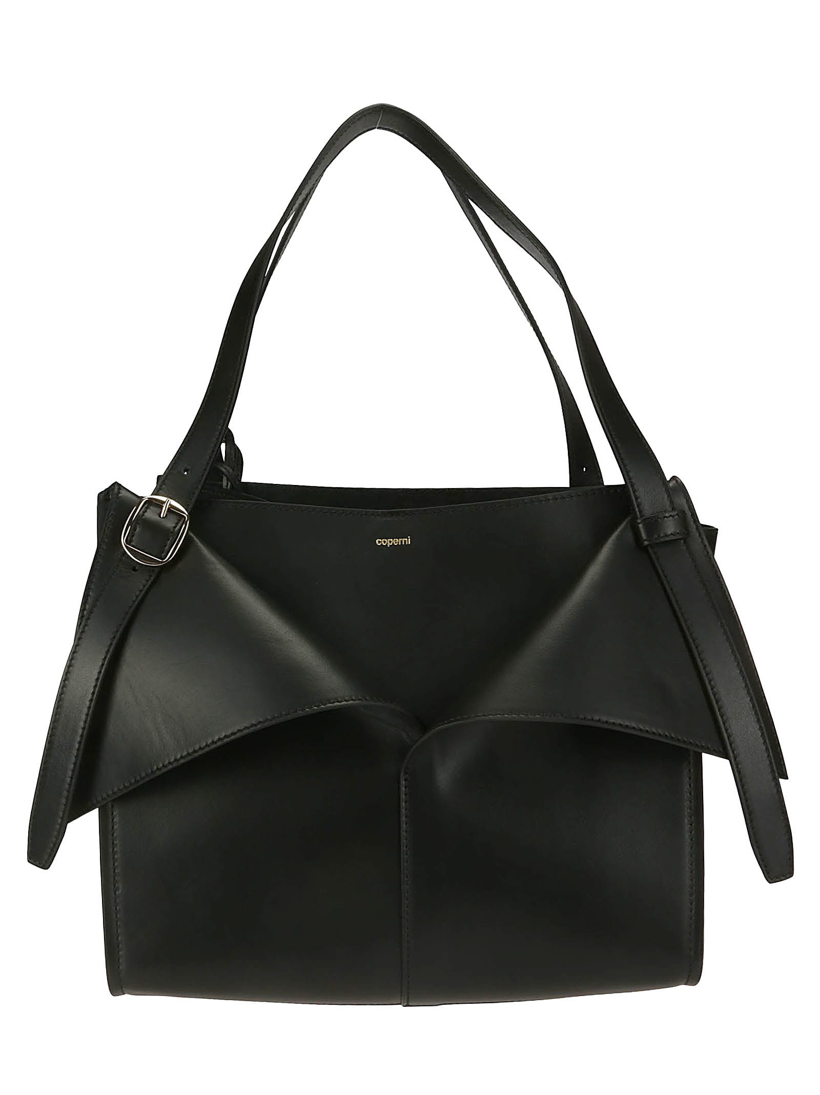 Coperni Buckle Detail Crossbody Top Handle Bag In Black