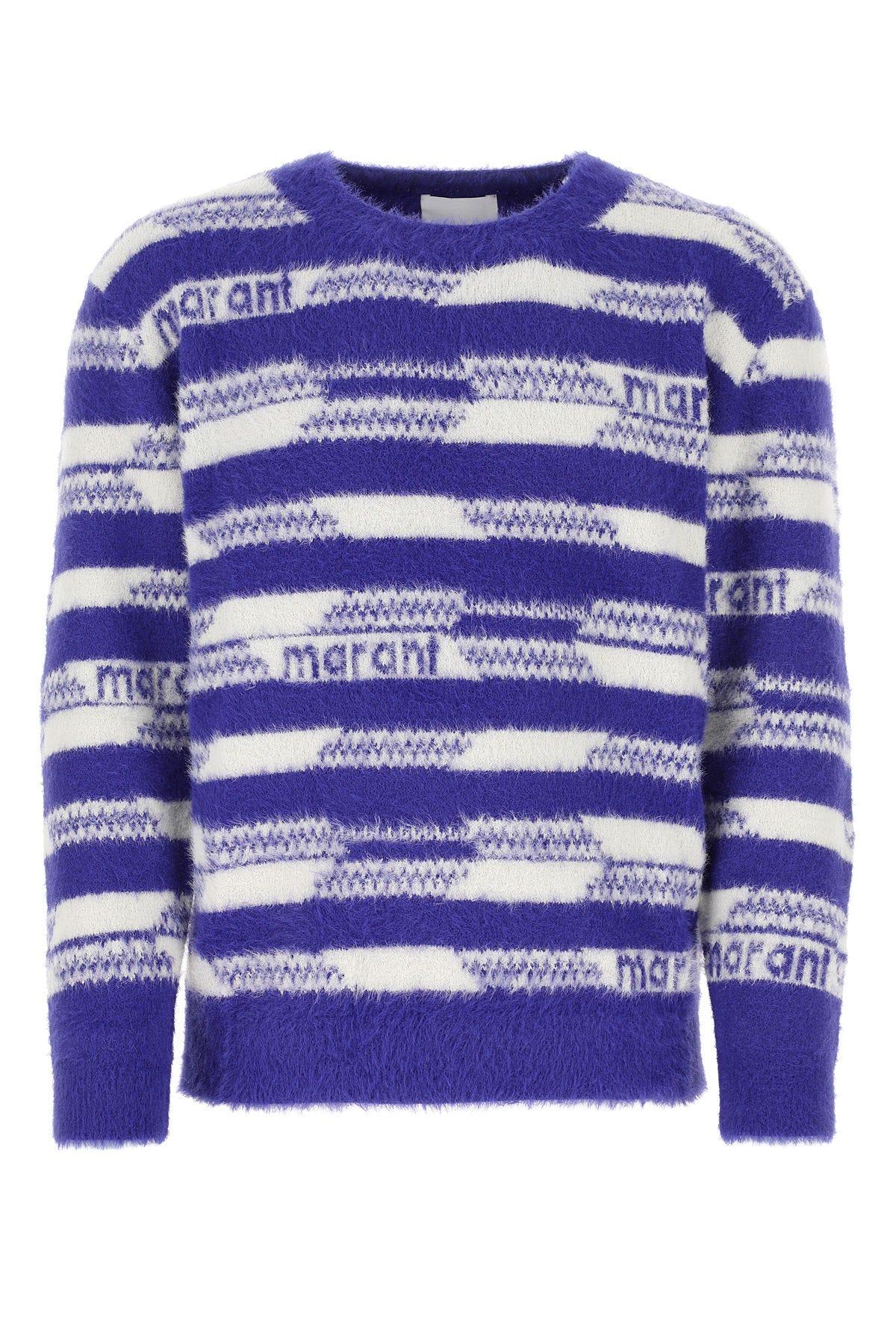 Shop Isabel Marant Embroidered Nylon Oscar Sweater In Violet