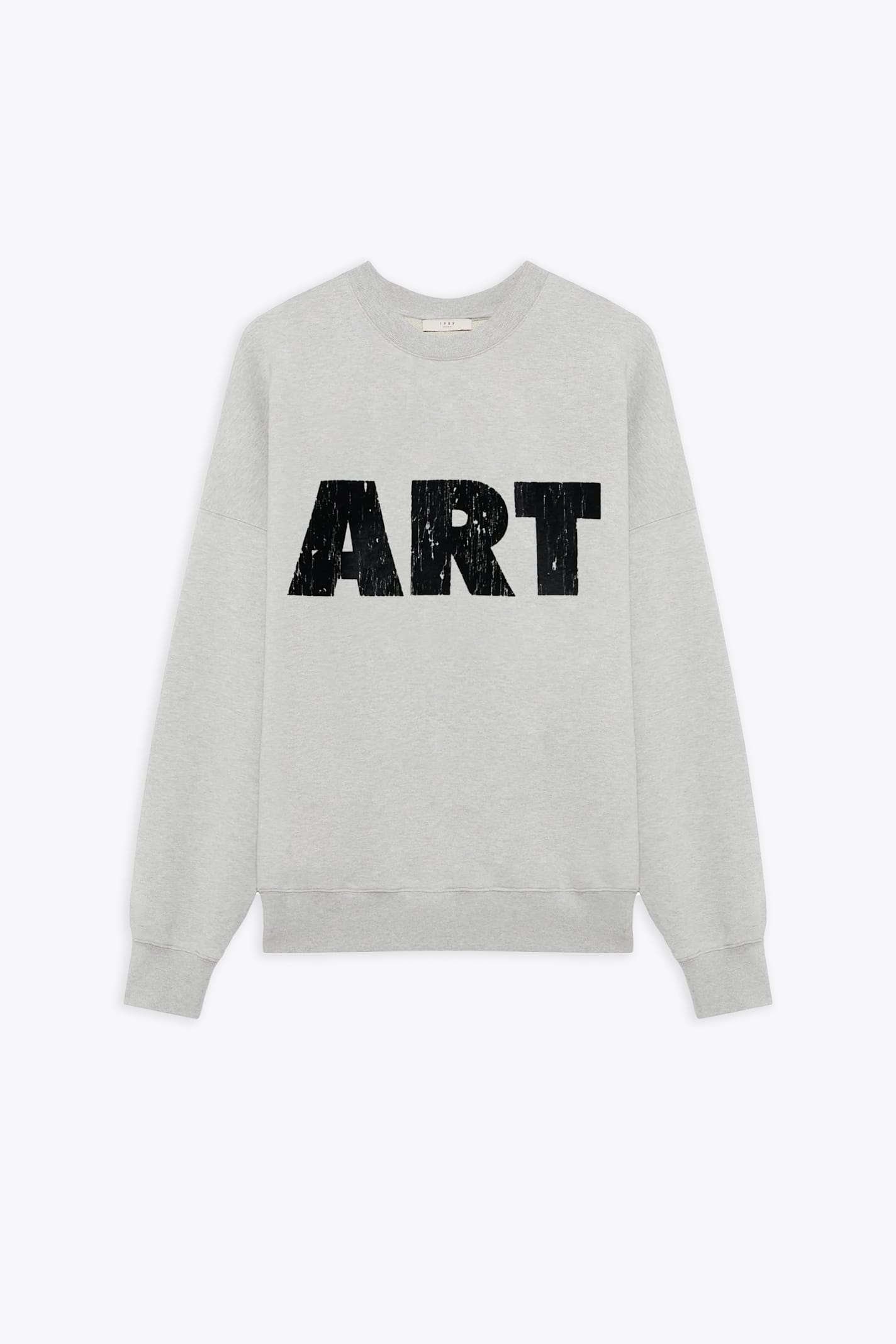 Crewneck Art Melange grey crewneck sweatshirt with graphic print - Crewneck Art