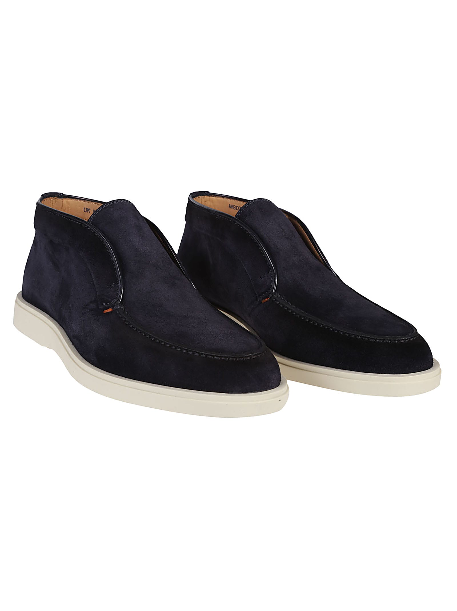 Shop Santoni Digits Slip-on Loafers In Blu