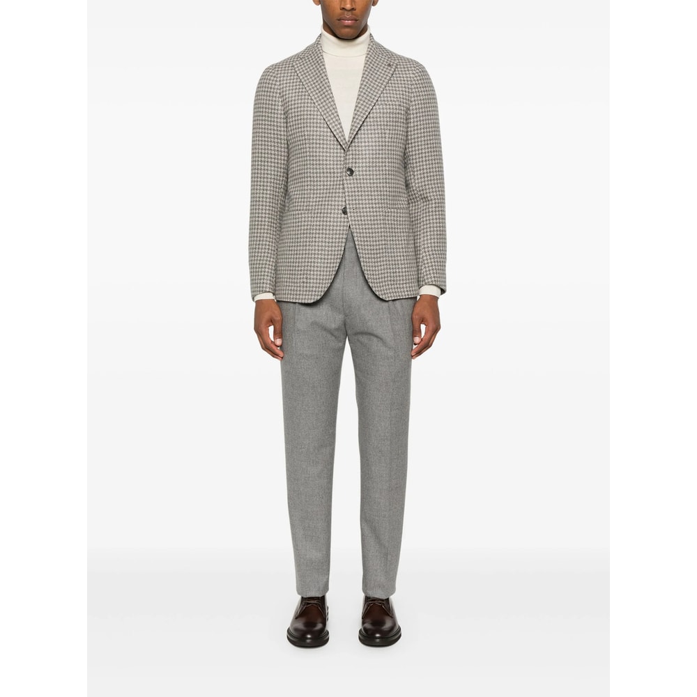 Tagliatore Single-breasted Blazer In Gray