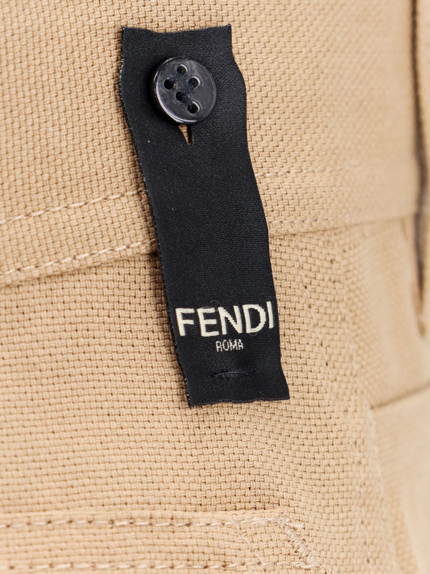 Shop Fendi Bermuda Shorts In Beige