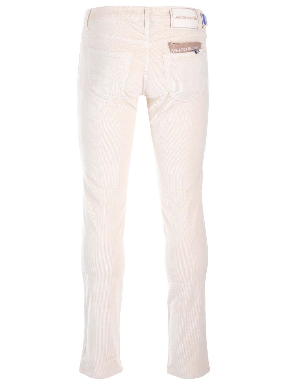 Shop Jacob Cohen Nick Slim Trousers In Beige