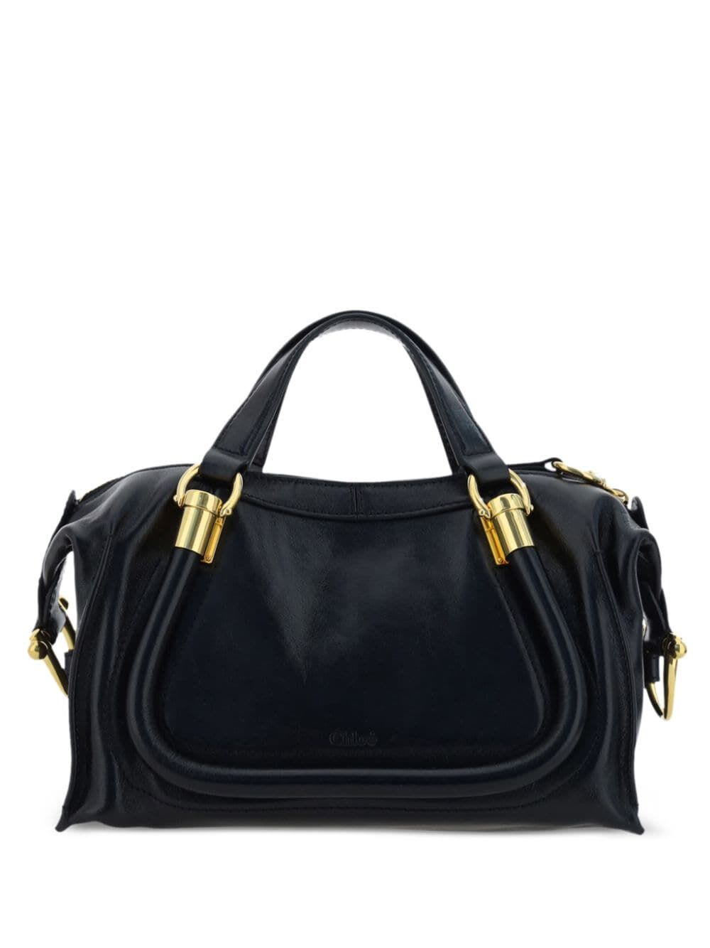 Shop Chloé Paraty 24 Shoulder Bag In Black