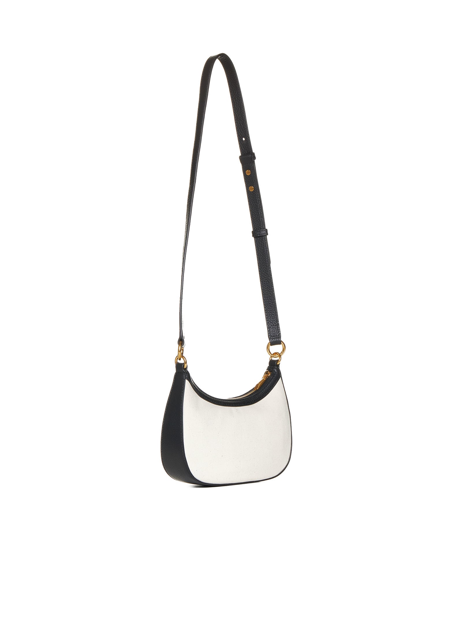 Bally Ellipse Bar Shoulder Bag In Natural/black+oro