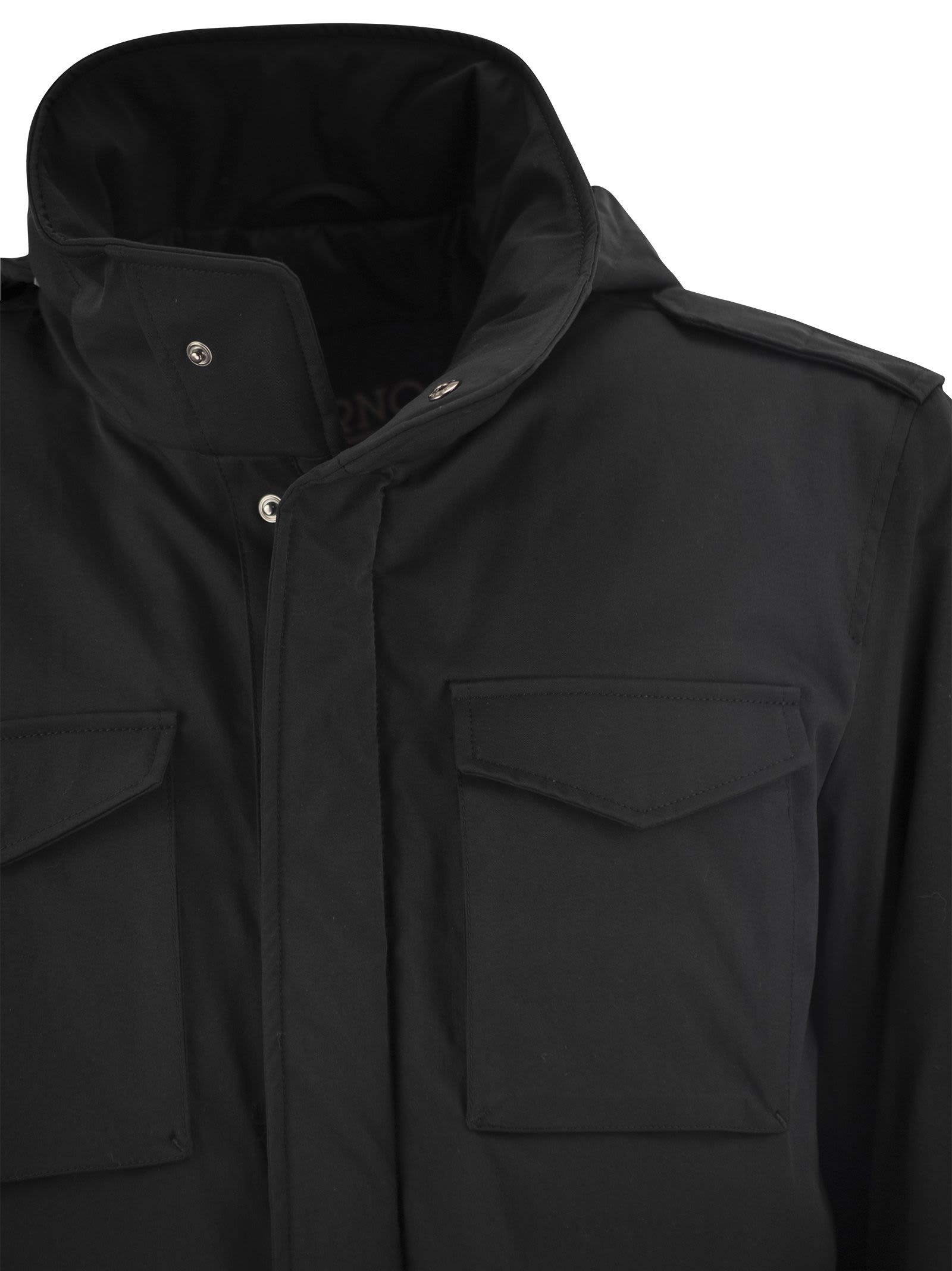 Shop Herno Down Jacket In Black