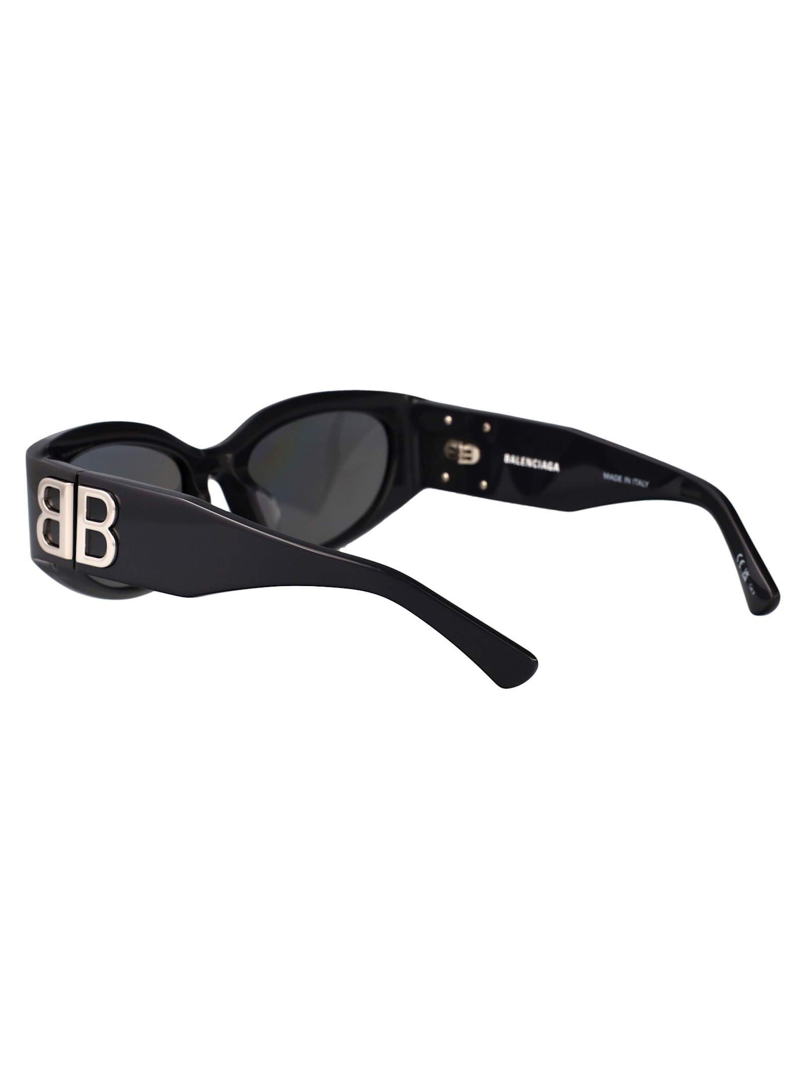 Balenciaga Gray Cat-eye Sunglasses In Black