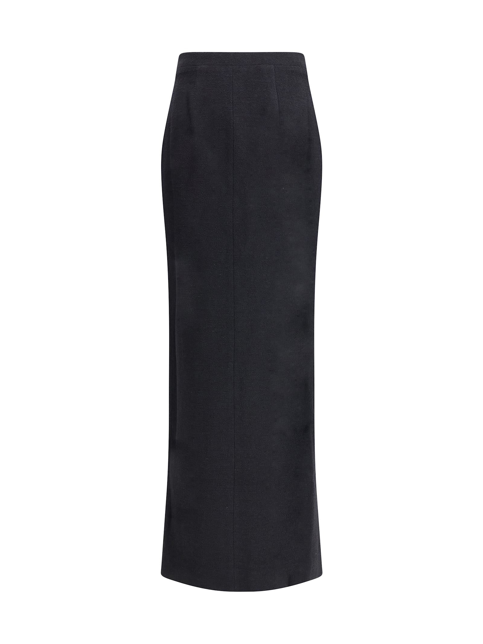 Alessandra Rich Tweed Long Skirt In Black