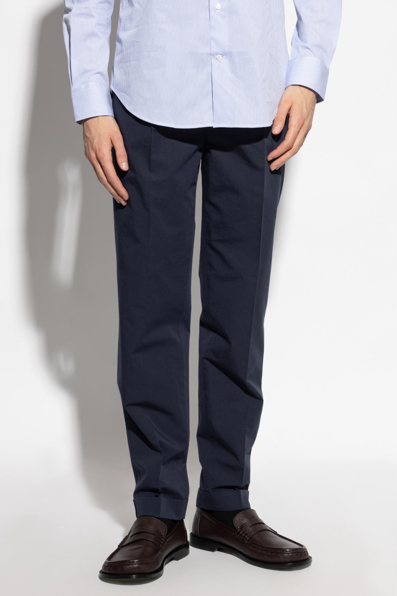 Tom Ford Pants With Rolled-up Legs In Blue