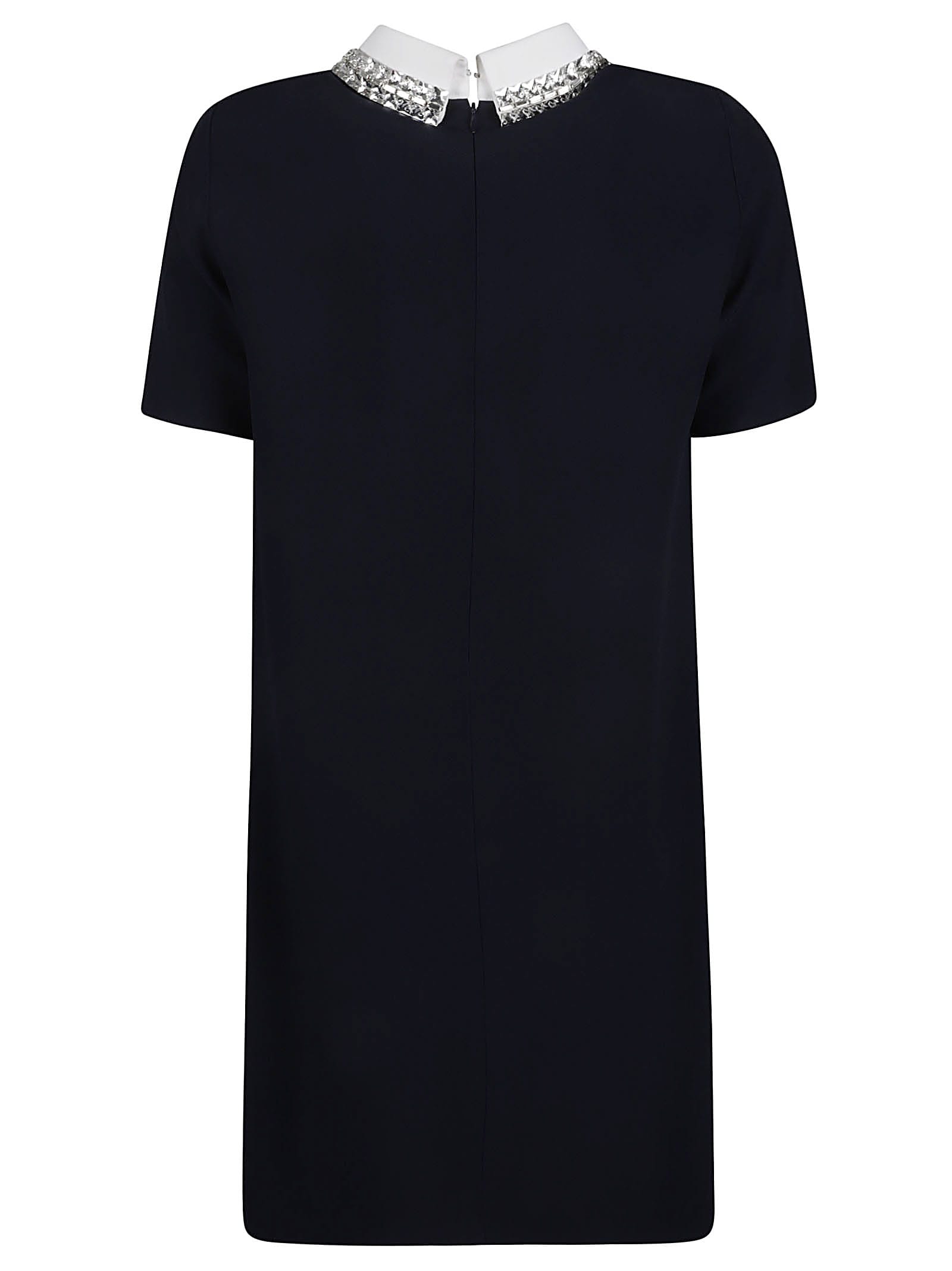 Shop N°21 Mid-length Embellished Collar Dress In Blu