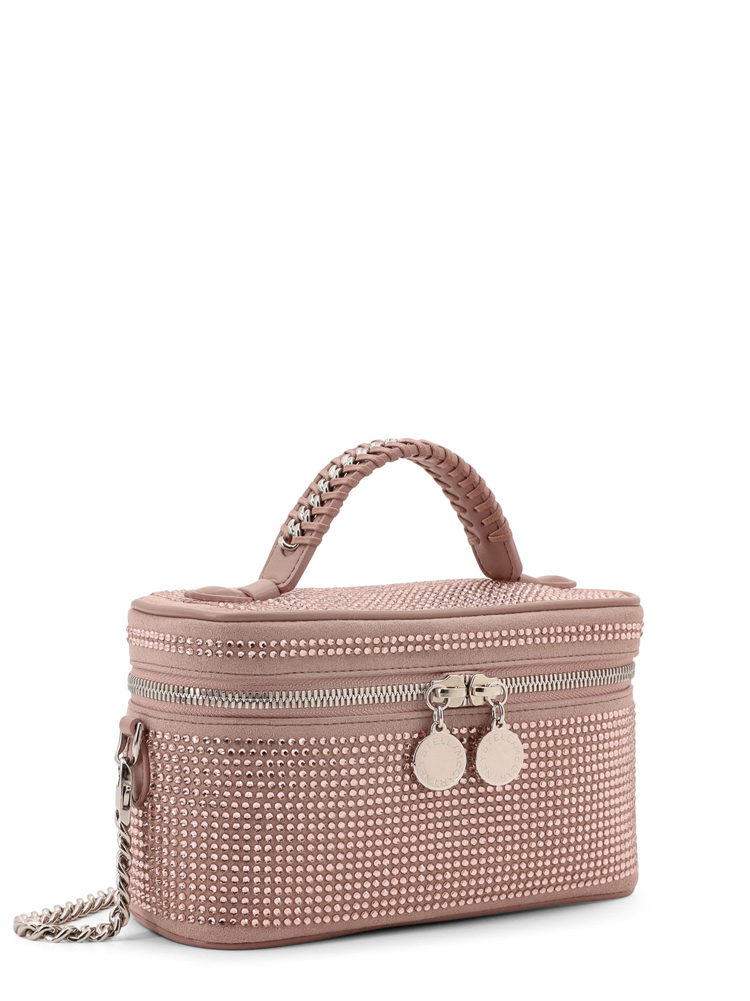Stella Mccartney Rhinestone-embellished Top Handle Bag In Pink