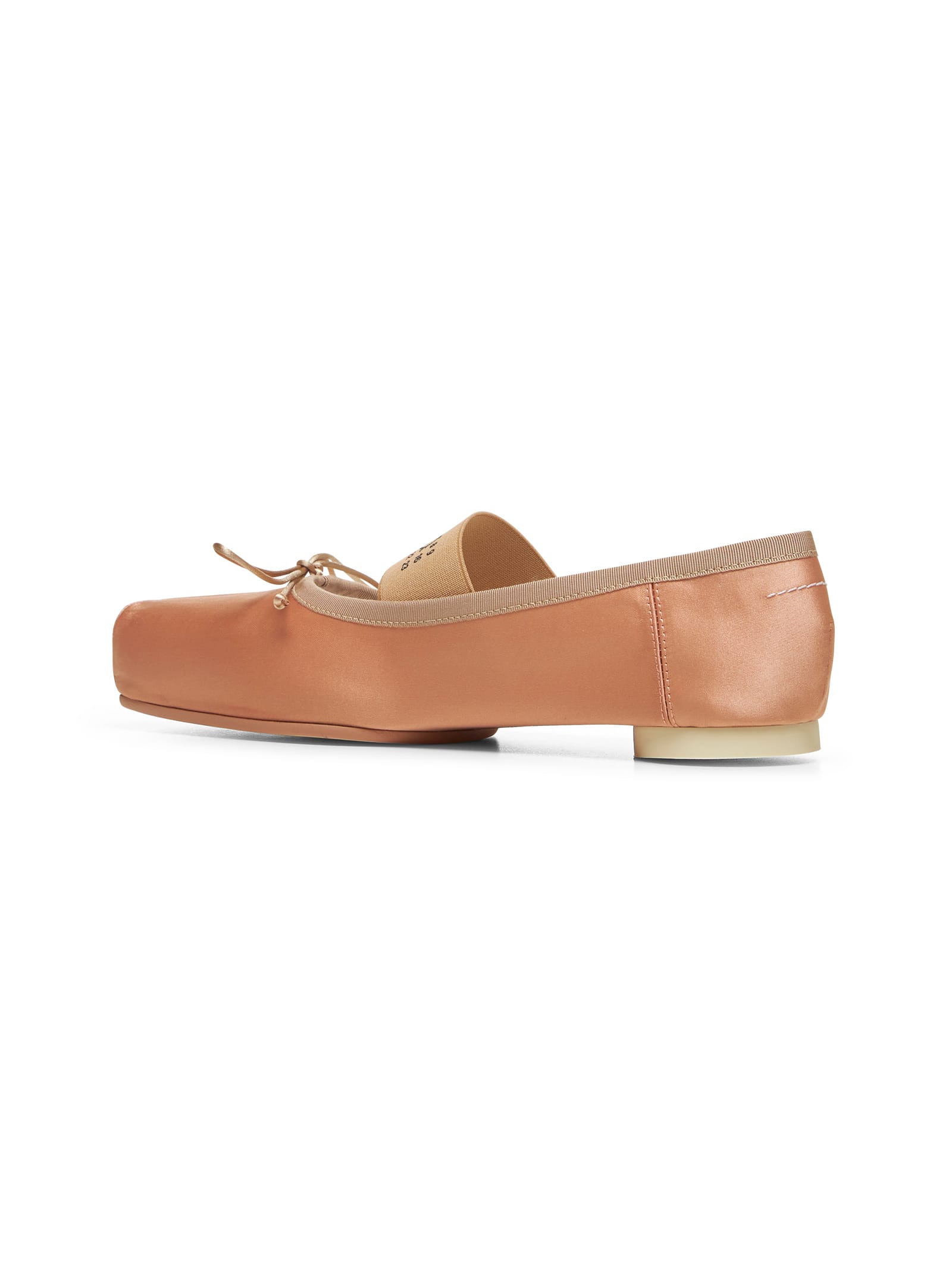 Shop Mm6 Maison Margiela Beige Flat In Amberlight