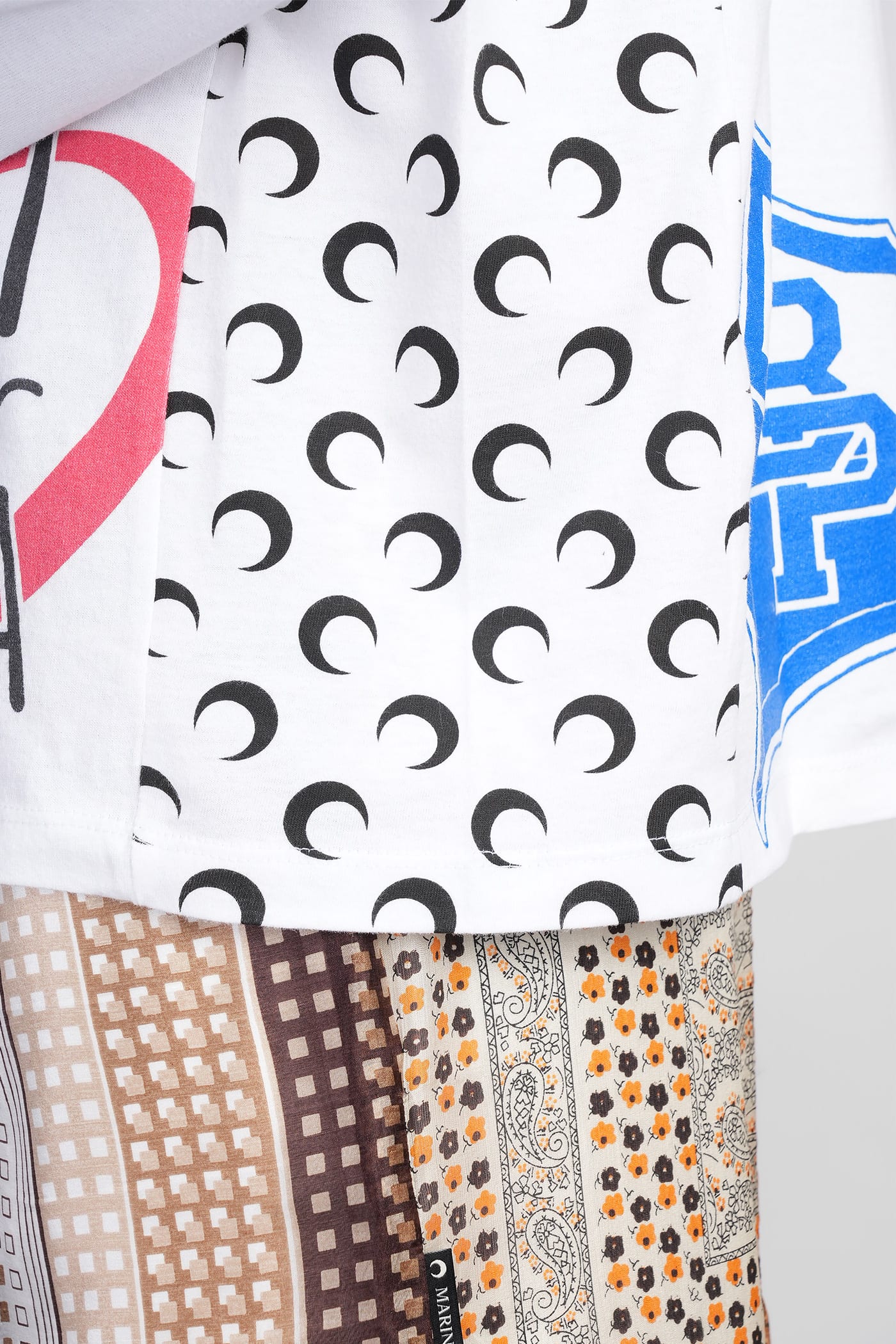 Marine Serre T-shirt In White Cotton
