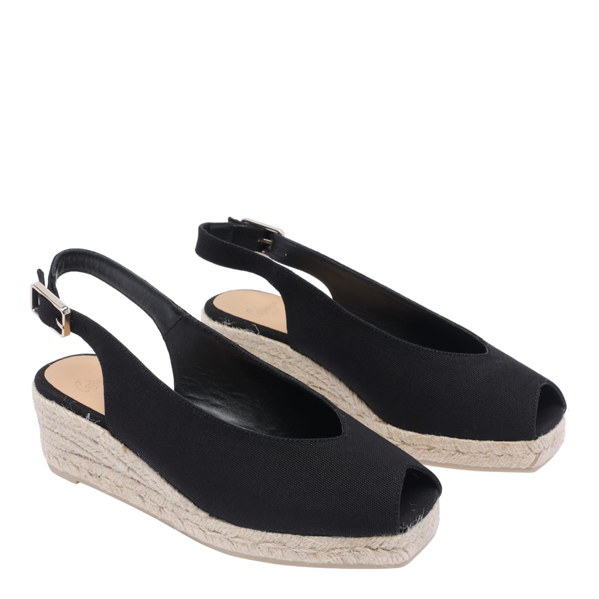 Castaã±er Castañer Dosalia Slingback Wedge Espradilles In Black
