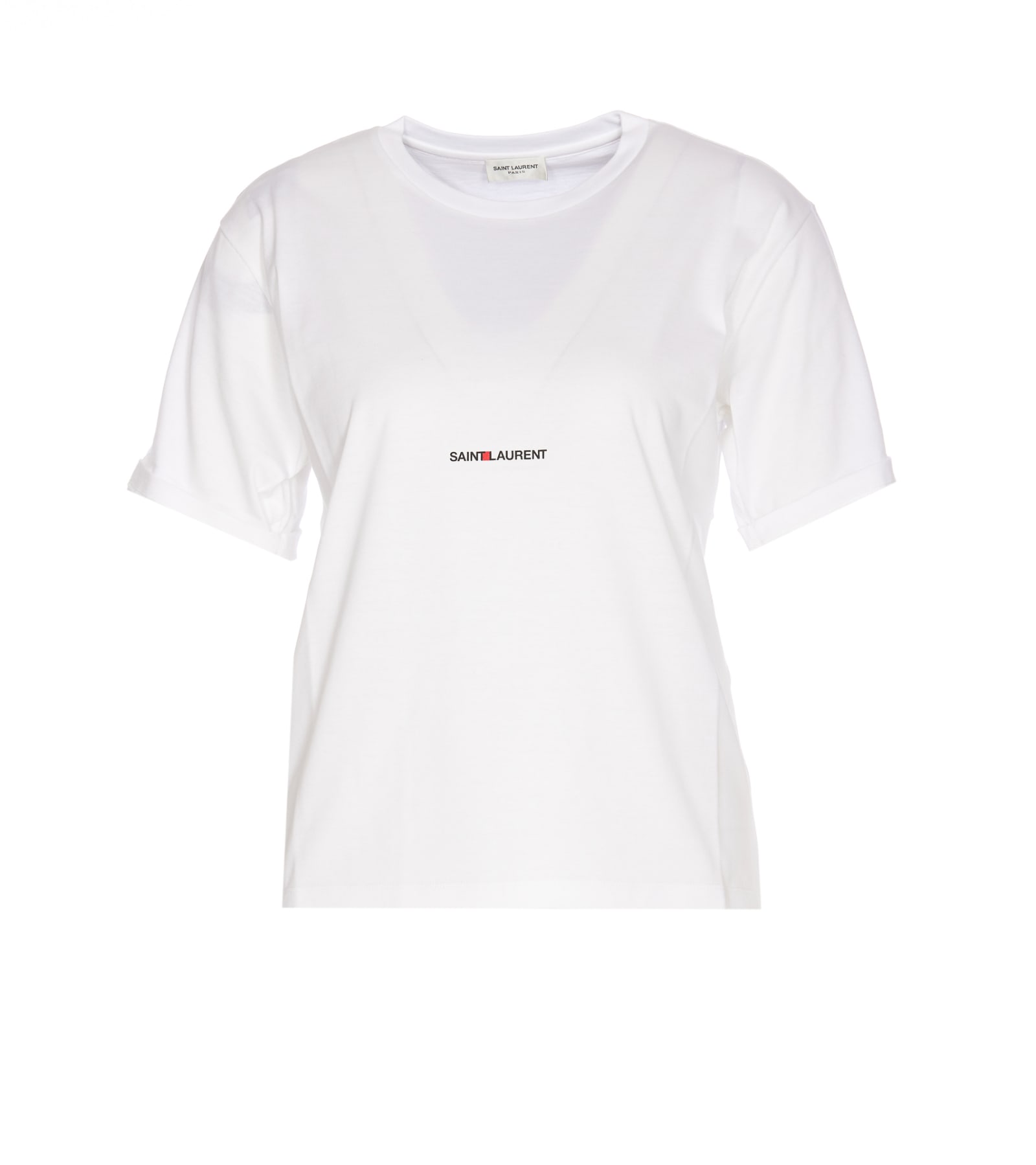 Shop Saint Laurent Rive Gauche T-shirt In Bianco