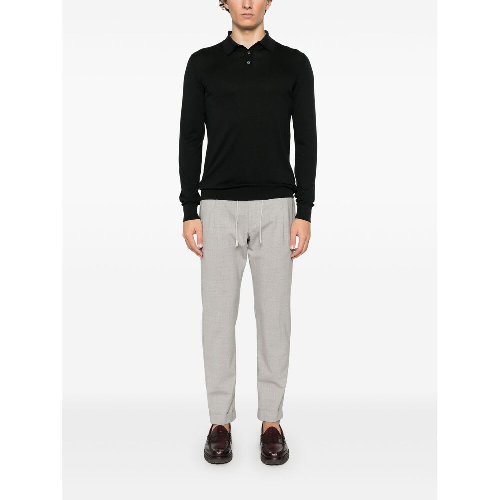 Fedeli Cotton Sweaters In Black