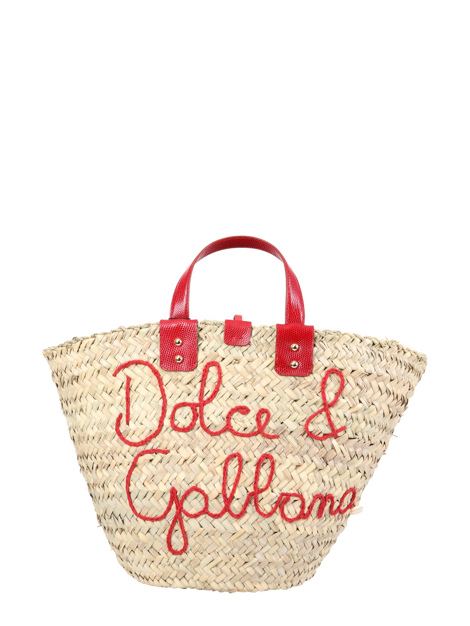 Dolce & Gabbana Kendra Straw Coffee