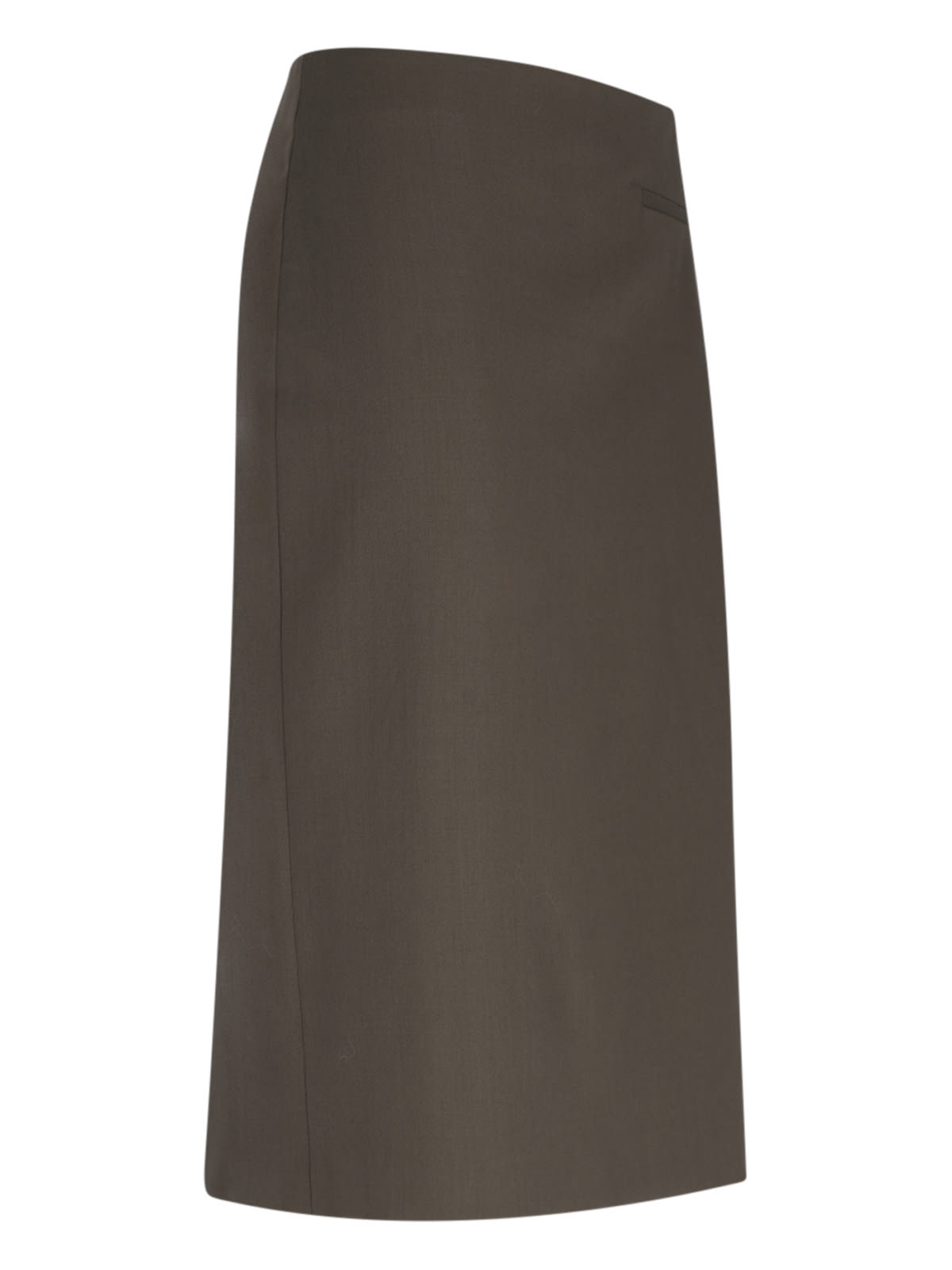 Shop Rohe Sheath Midi Skirt In Brown