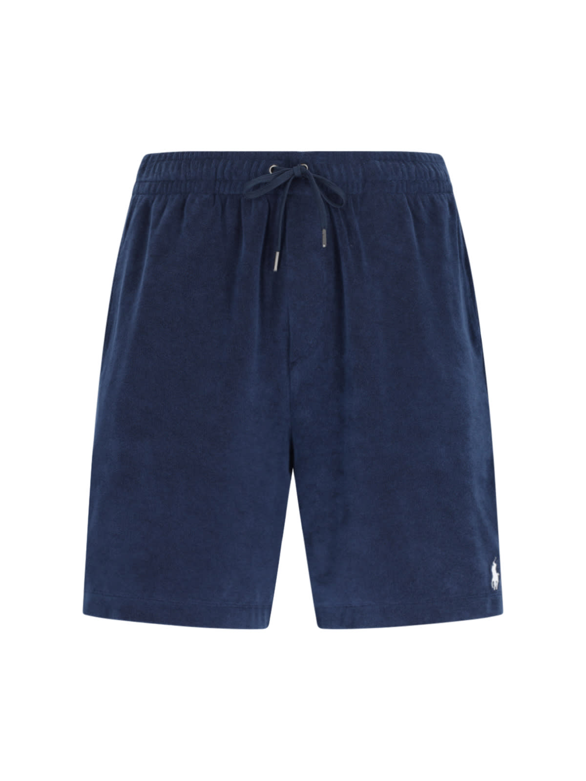 Shop Polo Ralph Lauren Terry Shorts In Blue