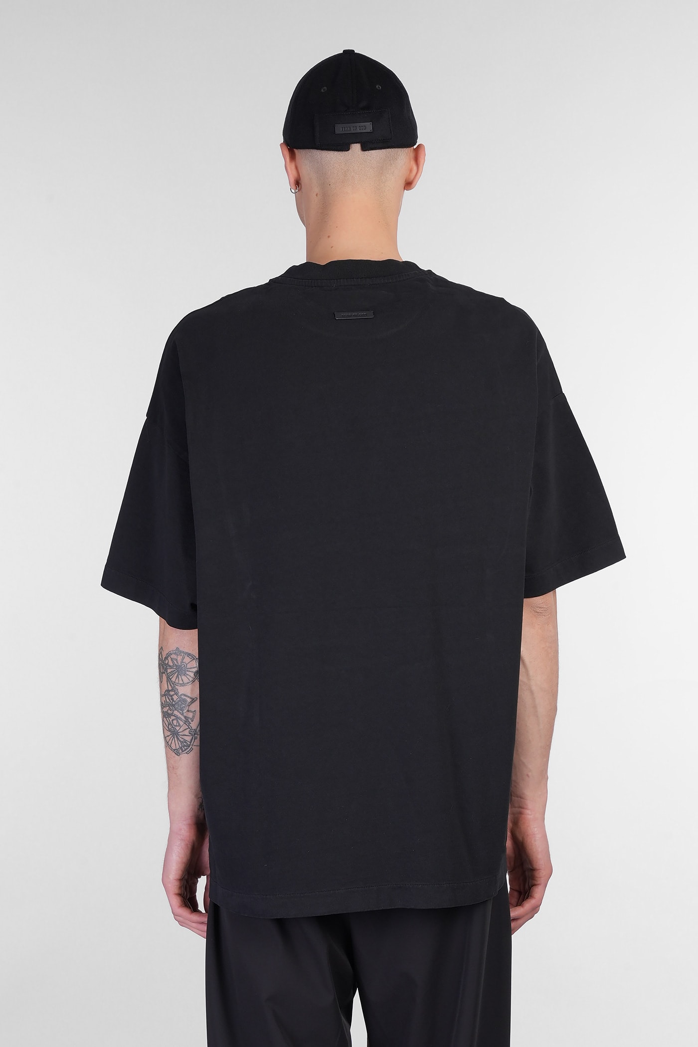 Shop Fear Of God T-shirt In Black Cotton