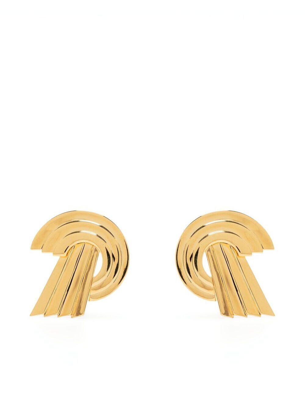 Leda Madera Meryl Golden Brass Earrings