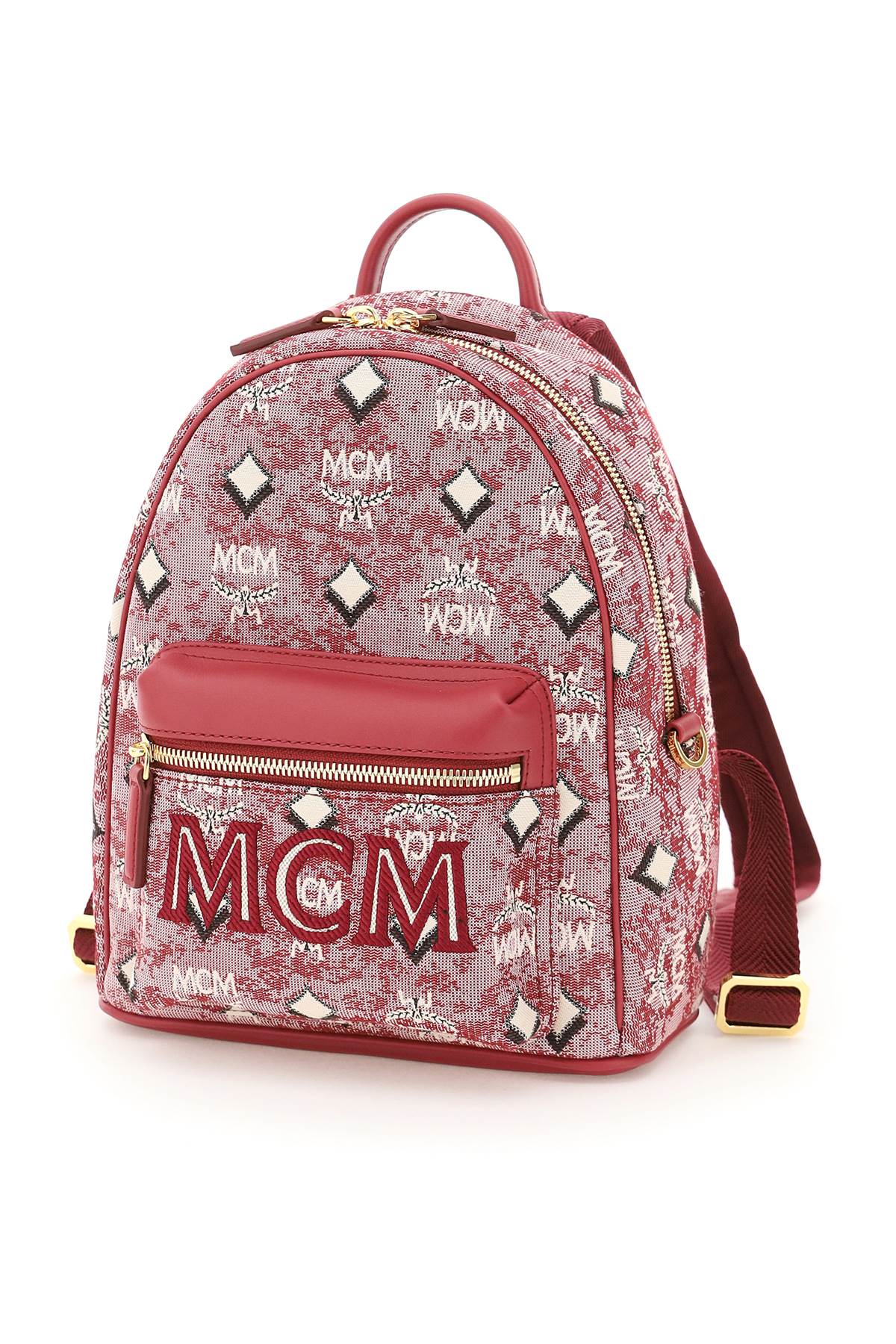 MCM Stark Backpack In Monogram Jacquard