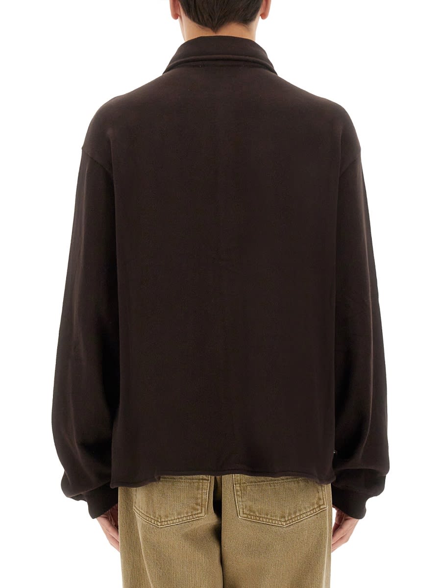 Our Legacy Sleeve Cuffed Long Shirt In Brown