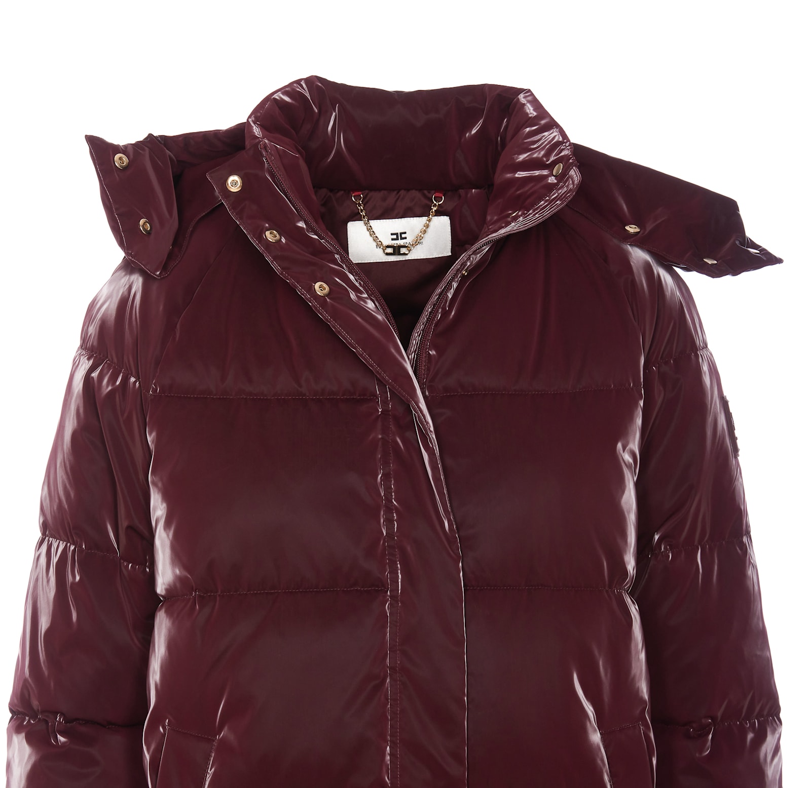 Shop Elisabetta Franchi Down Jacket In Red