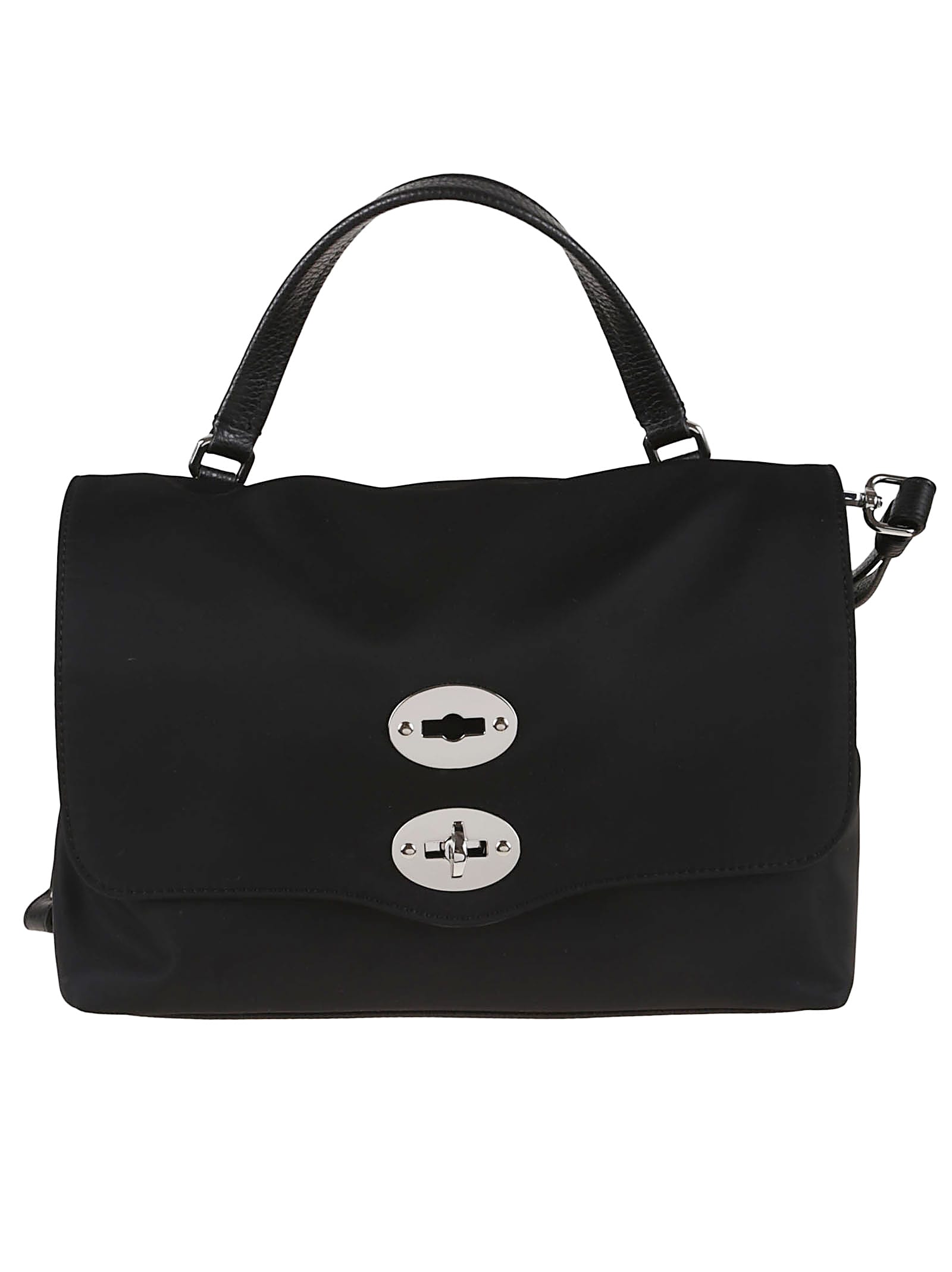 Zanellato Postina Rimboccata Tokyo Small Leather Handbag In Black