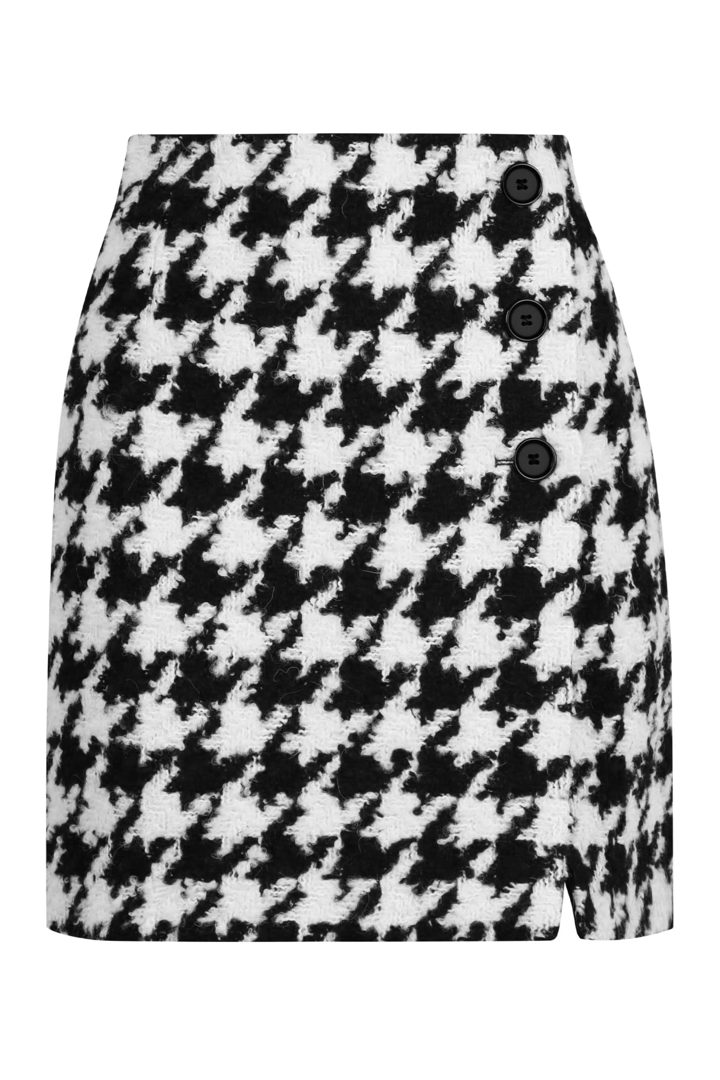 Shop Nina Ricci Houndstooth Mini Skirt In White