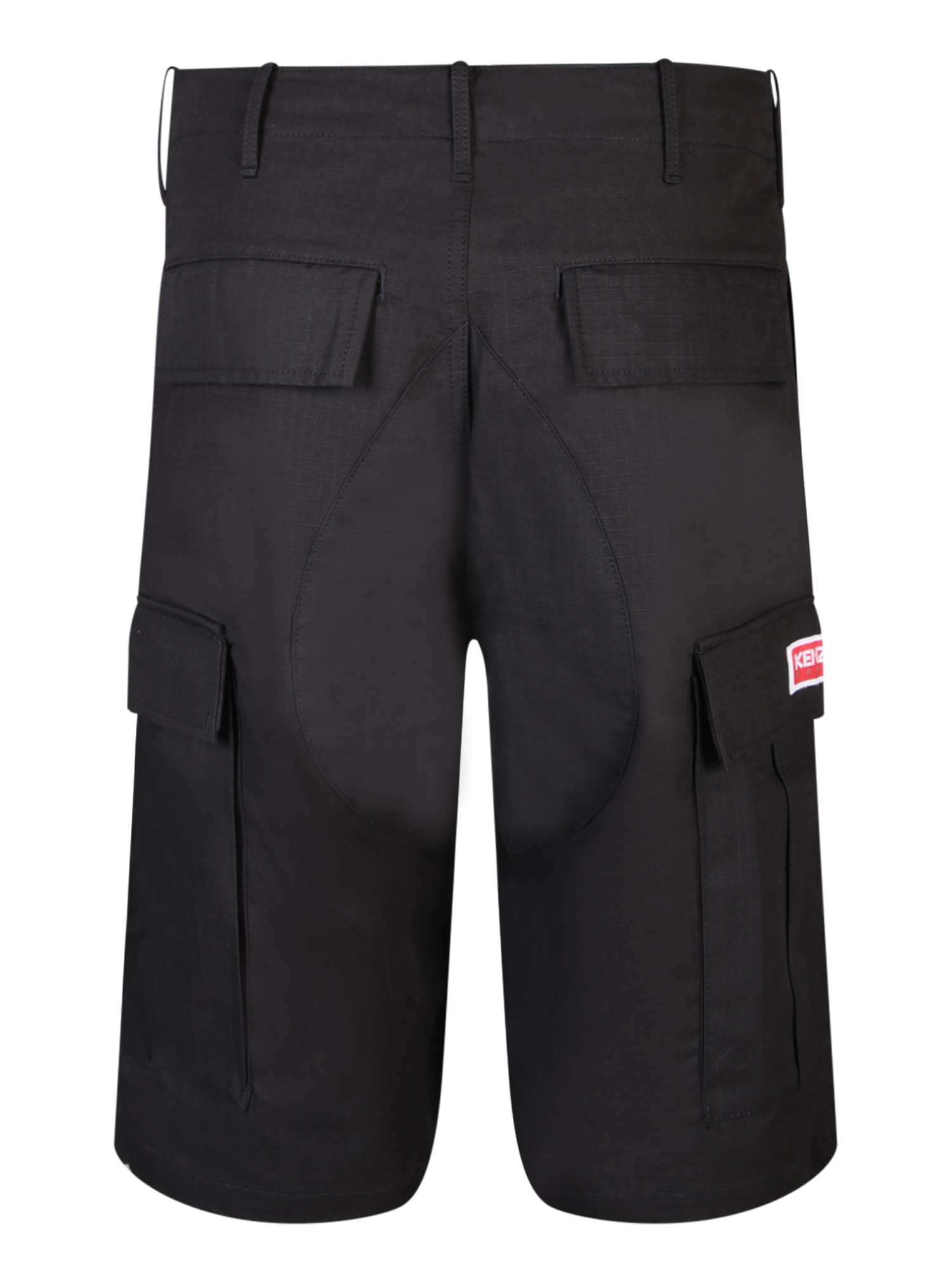 Shop Kenzo Cargo Workear Black Shorts