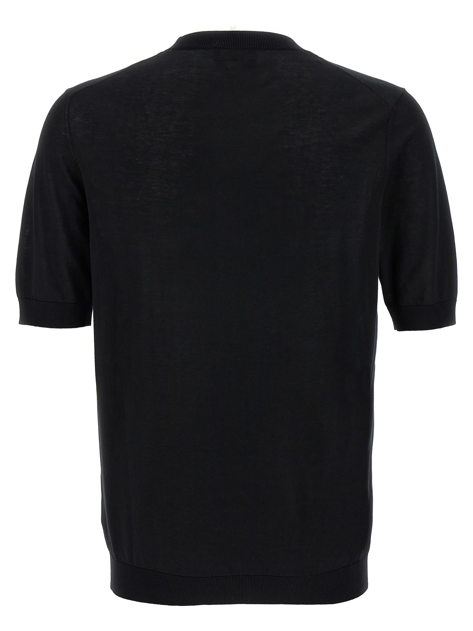 Ballantyne Black R Neck Sweater In Black