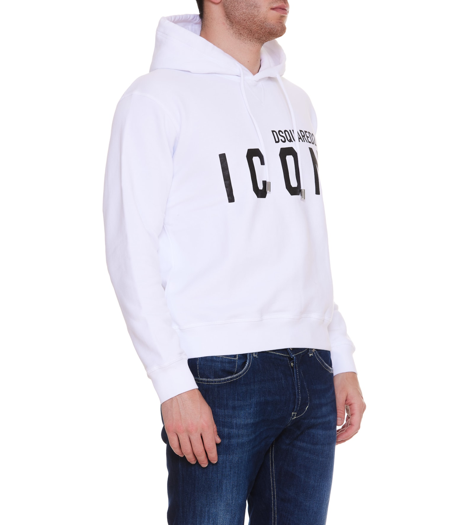 Shop Dsquared2 Icon Hoodie In White/black