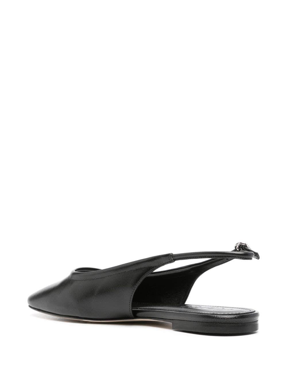 Shop Aeyde Dani Nappa Leather Black Flats