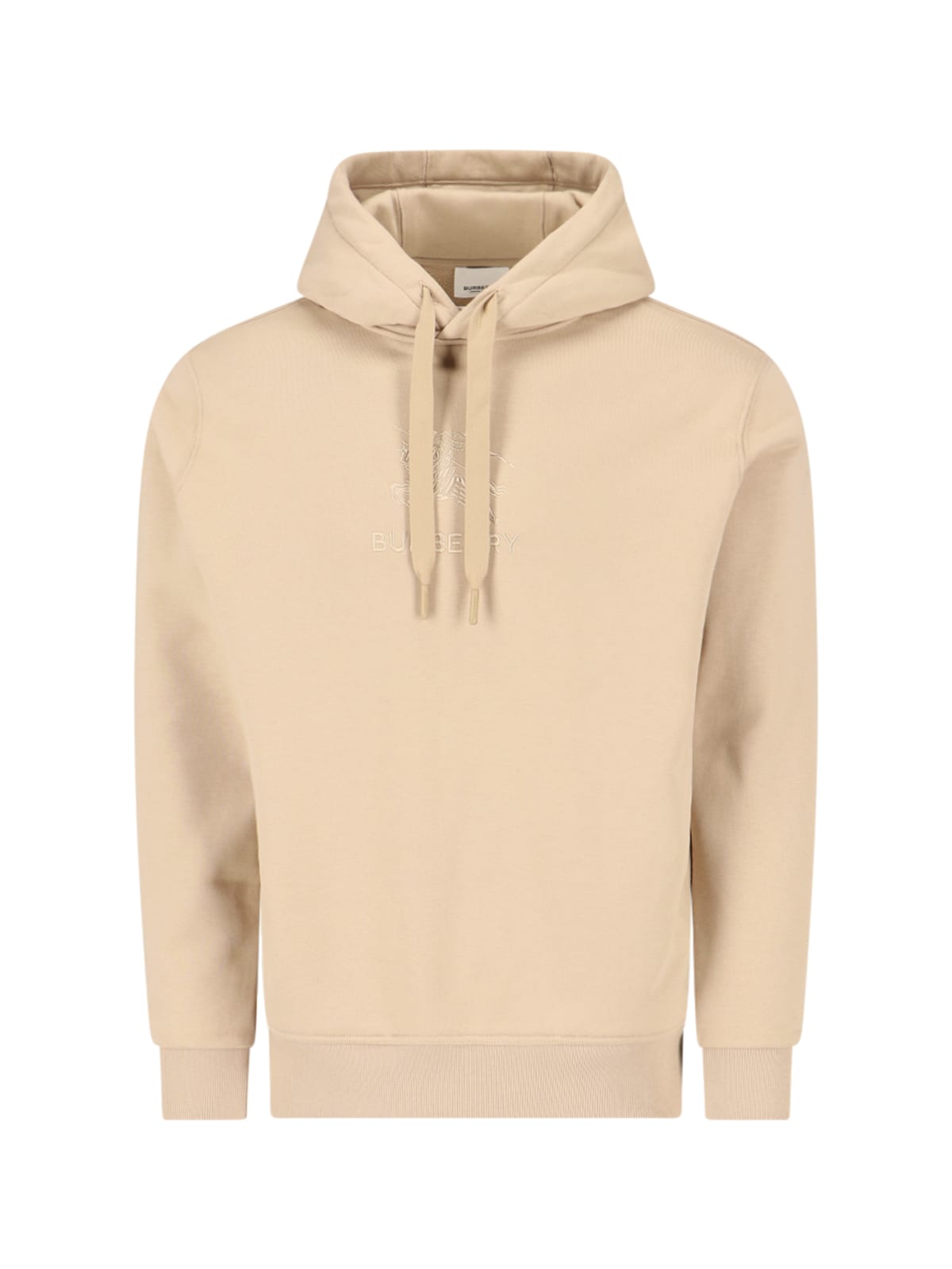 Shop Burberry Logo Sweatshirt In Beige