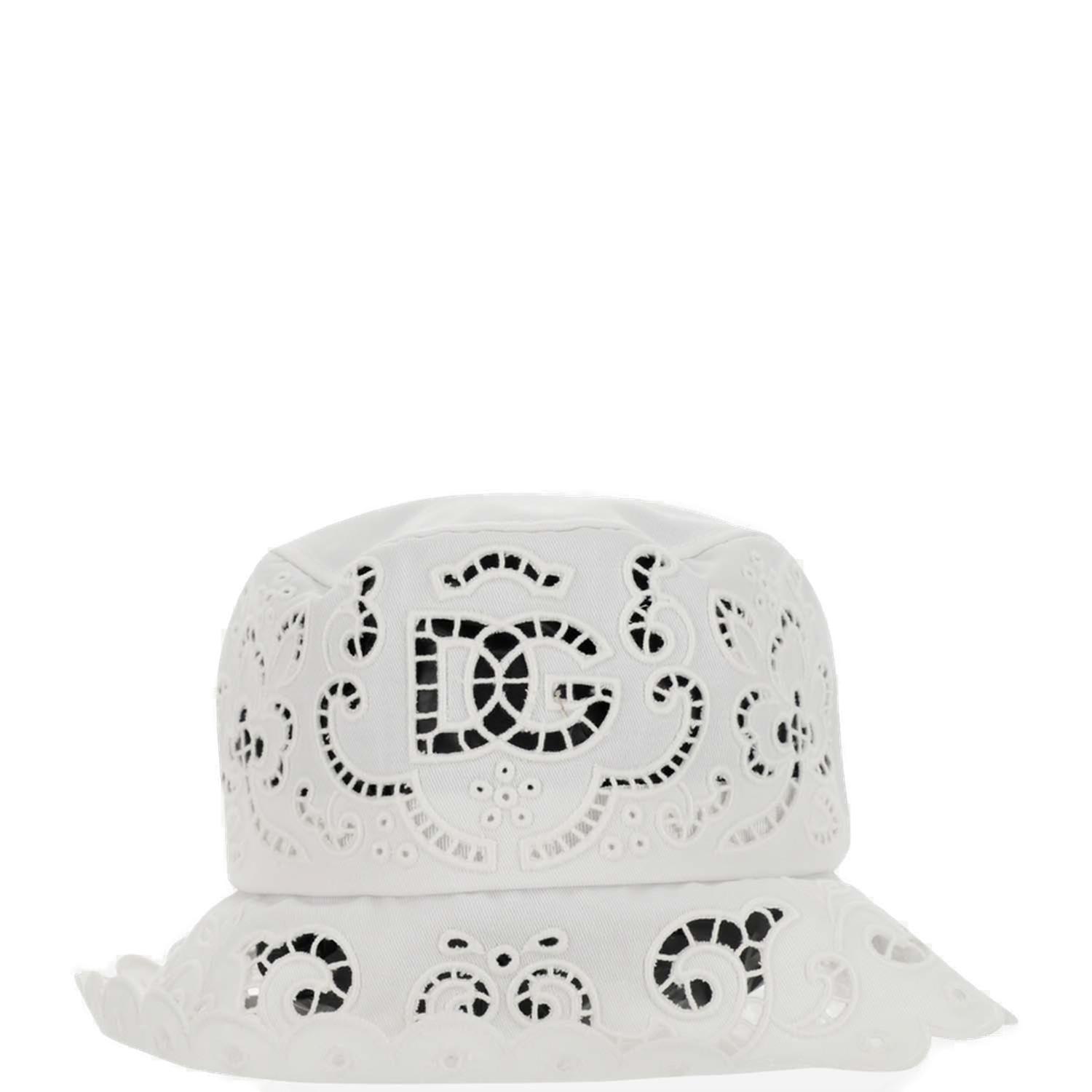 Dolce & Gabbana Cut Out Embroidered Drill Hat