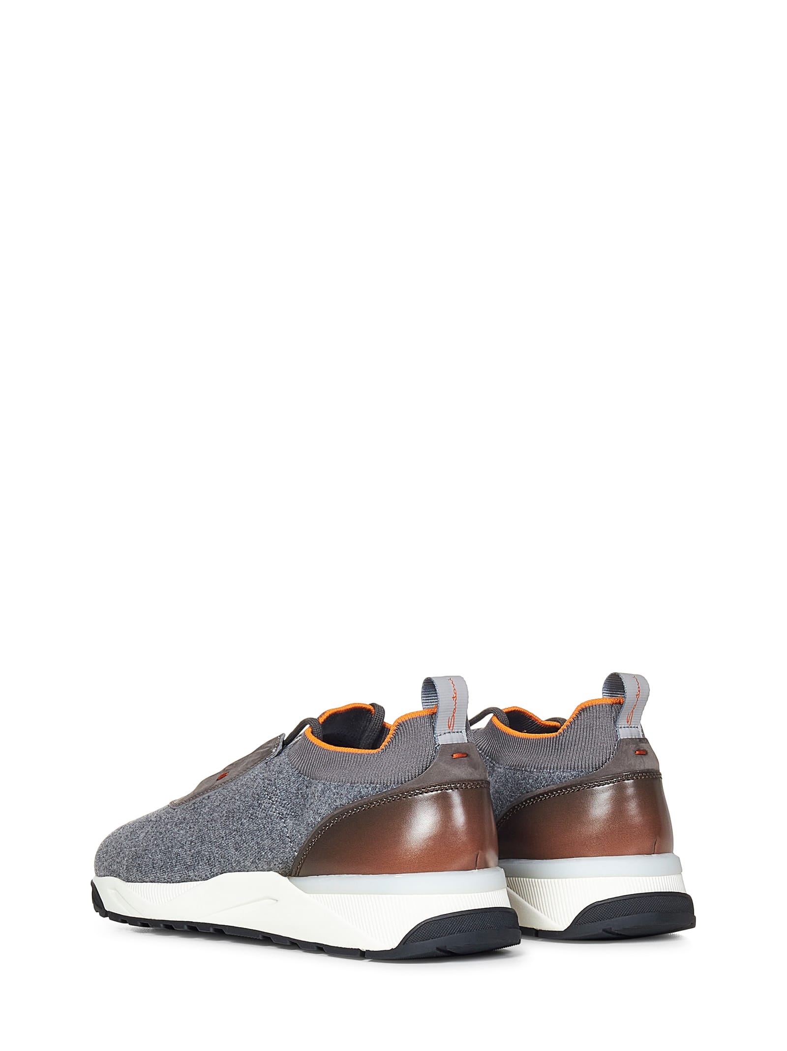 Shop Santoni Flin Sneakers In Grey