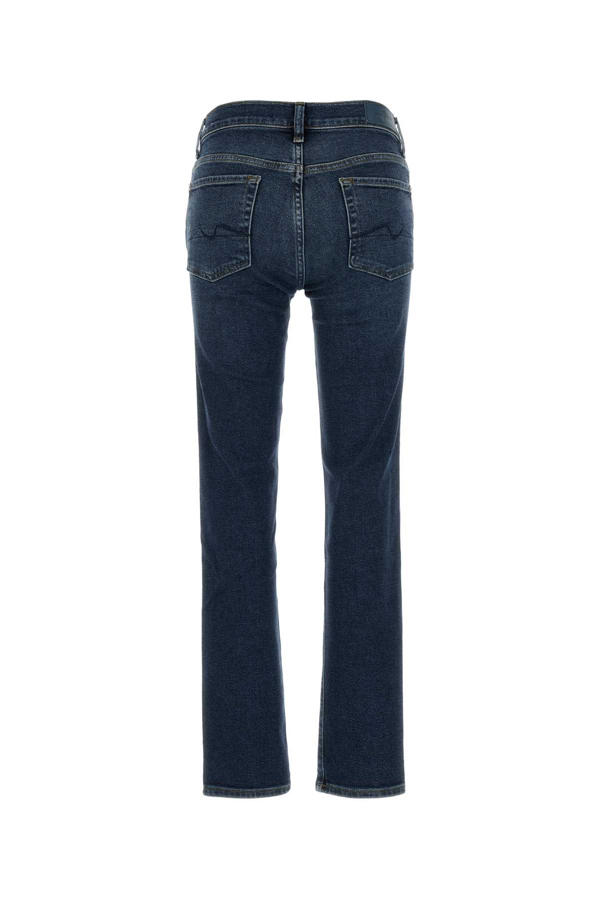 7 For All Mankind Stretch Denim Roxanne Jeans In Darkblue